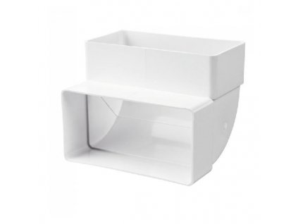 Ohyb plochého kanálu kolmý 110 x55 mm PVC 5252