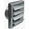 Ventilační mřížka nerez se žaluzií a přírubou  100 mm MVM100VJN