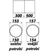 pvc teleskopicky vzduchovod o 150 mm delka 300 az 500 mm rozmery