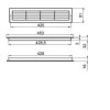 Ventilační mřížka do dveří 453x91 MV430/2-hnědá, set
