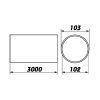 Vzduchotechnické potrubí 102/3000 flexi plast