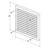Ventilační mřížka VM 250x250 KH hnědá