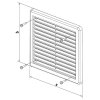 Ventilační mřížka VM 150x150 KH hnědá