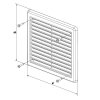 Ventilační mřížka VM 200x200 KH hnědá