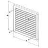 Ventilační mřížka VM 100x100 KH hnědá