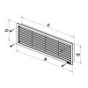Ventilační mřížka do dveří VM 400x130 DH hnědá /set/