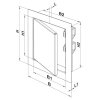 Revizní dvířka 250x350 DM kovová zavírání magnety