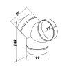 Odbočka Y pro kruhové potrubí 100 mm PVC 499