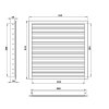 Ventilační mřížka WDP 300x200 extrudovaný hliník, bílá