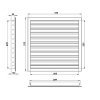 Ventilační mřížka WDP 350x250 extrudovaný hliník, bílá