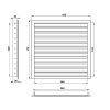 Ventilační mřížka WDP 400x150 extrudovaný hliník, bílá
