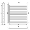 Ventilační mřížka WDP 400x400 extrudovaný hliník, bílá