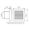 Ventilátor Kanlux TWISTER AOL 100T SF