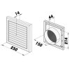 Ventilační mřížka s regulací 250x250-150 mm MV250/150 VRs