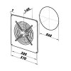 Ventilátor průmyslový Vents OV1 250 - průměr 260mm