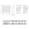 Ventilační mřížka KR 176x176-150 mm
