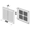 Ventilační mřížka 250x250 mm MV250s