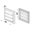 Ventilační mřížka se žaluzií GRM 285 x 285 mm kovová