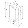 Revizní dvířka 250x300 DM kovová zavírání magnety