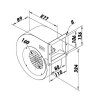 Ventilátor Dalap SKT 160x62 do čtyřhraného potrubí