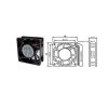 Ventilátor přístrojový  12V/ 60x60 x20 mm 4600 ot/min