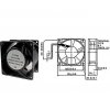 Ventilátor přístrojový 230V/ 92x 92 x25 mm 2250 ot/min