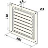 Ventilační mřížka 200x200 mm MVM200sA ALU