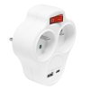 zasuvka rozbocovaci XQFZBK 2x230v usb a usb c vypinac 01