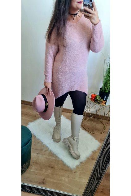 Asymetrický, mohérový sveter