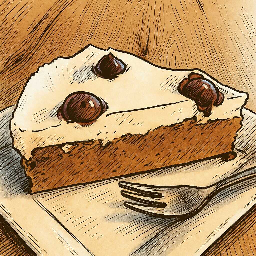 Gaštanový koláč s višňami