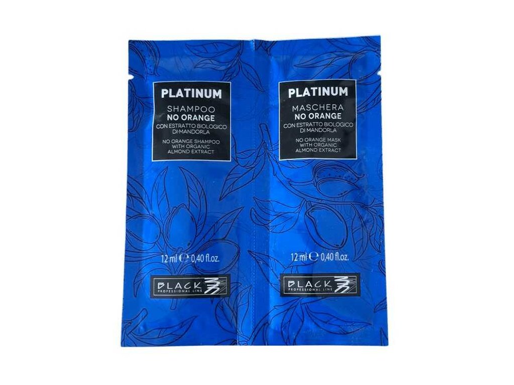 Neutralizačný šampón a maska pre tmavé vlasy Platinum Black Professional vzorka