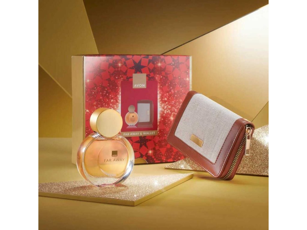 Darčekový set vône Far Away a peňaženky Avon