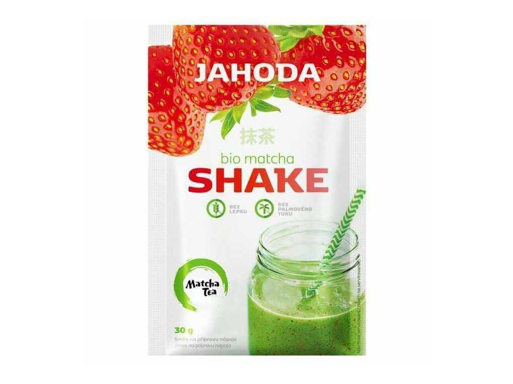 BIO Matcha jahodový shake