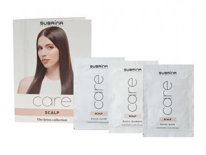 vzorky Peeling, šampón a maska pre vlasovú pokožku Care Scalp Detox Set Subrina Professional