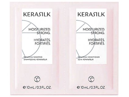 Regeneračný šampón a kondicionér pre suché a poškodené vlasy Kerasilk Repairing vzorky