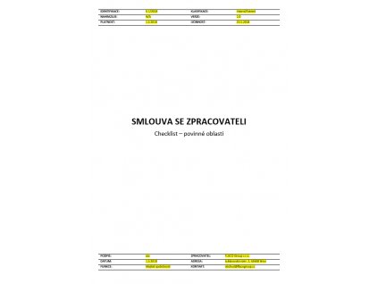 Smlouva se zpracovateli