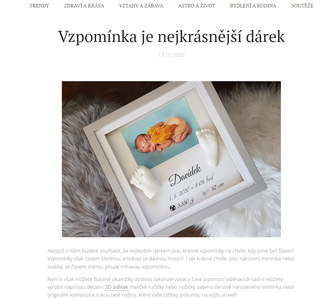 3D olévání - článek v časopise