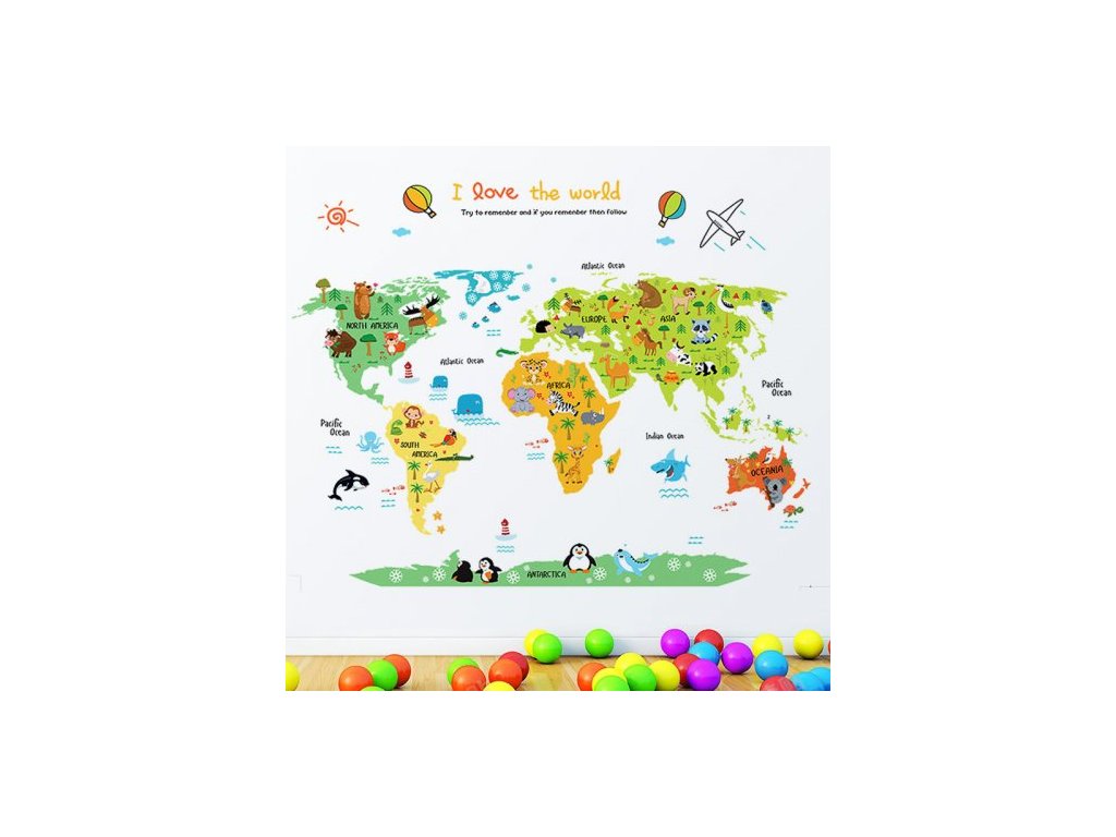 9197fc7282f9b21de16a21f8827fc15b 8819 9 colorful world map wall sticker decal vinyl animal cartoon wall stickers for kids rooms nursery home