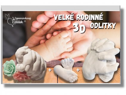 Velké rodinné 3D odlitky + NÁDOBA ZDARMA