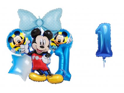 Set foliových balonků Mickey modrý