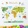9197fc7282f9b21de16a21f8827fc15b 8819 9 colorful world map wall sticker decal vinyl animal cartoon wall stickers for kids rooms nursery home