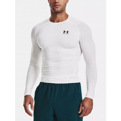 Kompresné tričko Under Armour HG Armour Comp LS-WHT