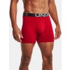 Boxerky Under Armour Charged Cotton 6in 3 Pack-RED