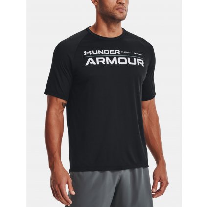 Tričko Under Armour UA TECH 2.0 WORDMARK SS-BLK
