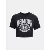 Tričko Under Armour UA COLLEGIATE CREST CROP SS-BLK
