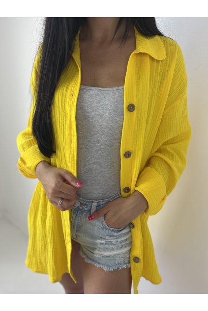 Dámska mušelínová oversize košeľa