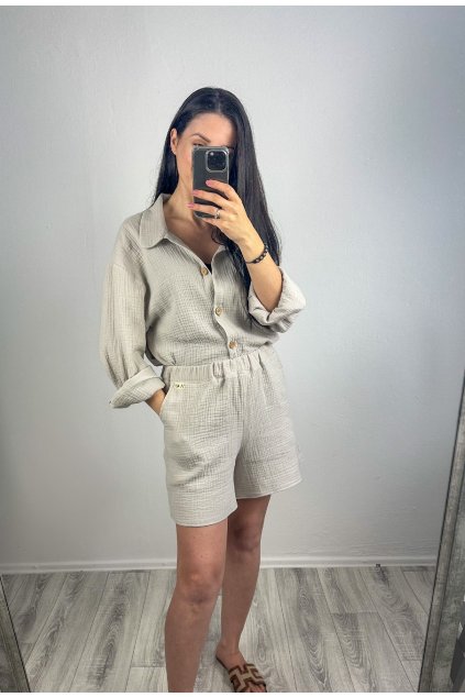 Dámsky mušelínový krátky set