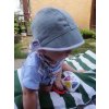 Detský ľanový čepček - so šiltom