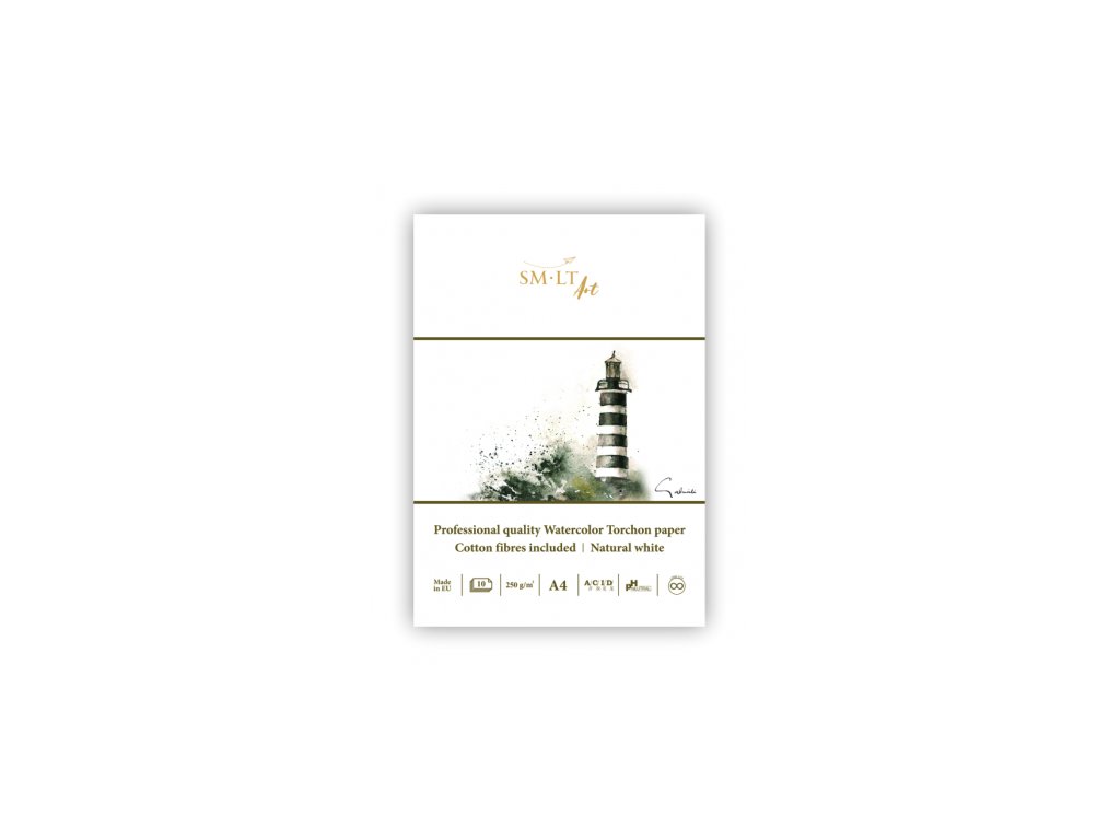 SM.LT Professional quality watercolor paper Torchon 250 g/m2, 10 listov, rôzne rozmery