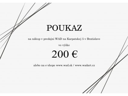 WAD Darčekový poukaz 200€